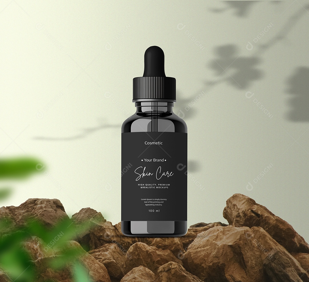 Mockup Frasco de Cosméticos Produtos PSD Editável