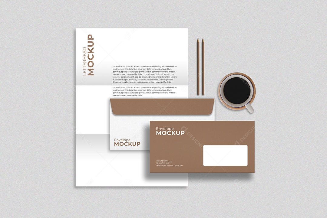 Modelo de Maquete Visual Corporativa PSD Editável