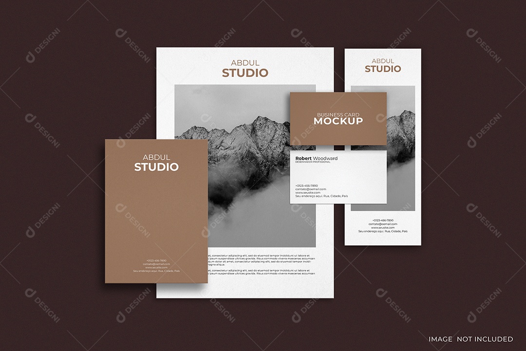 Modelo de Maquete Visual Corporativa PSD Editável