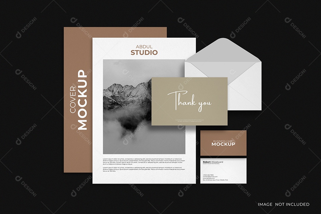 Modelo de Maquete Visual Corporativa PSD Editável