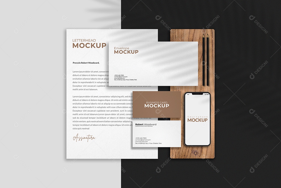 Modelo de Maquete Visual Corporativa PSD Editável