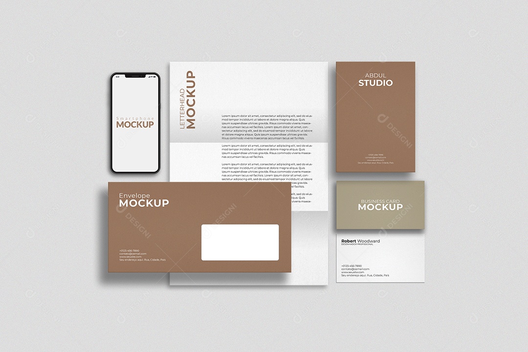 Modelo de Maquete Visual Corporativa PSD Editável