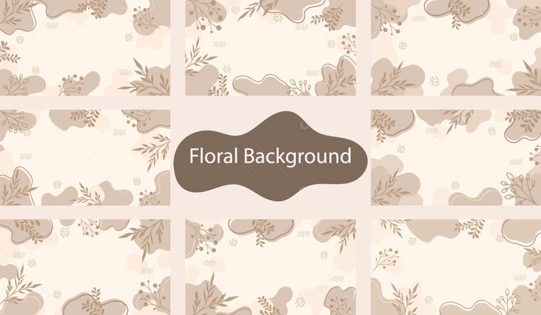 Flor floral abstrata com fundo de formas orgânicas ilustração de cor floral