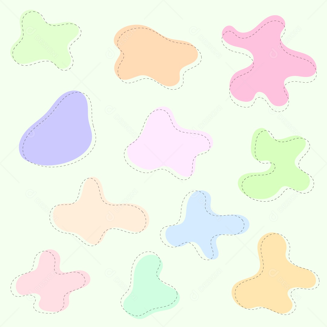 Formas de bolhas orgânicas modernas estéticas ilustração de formas fofas