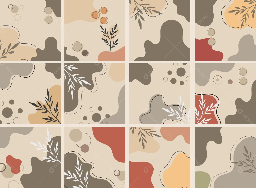 Formas orgânicas abstratas blob molda fundo com cor de tom de terra