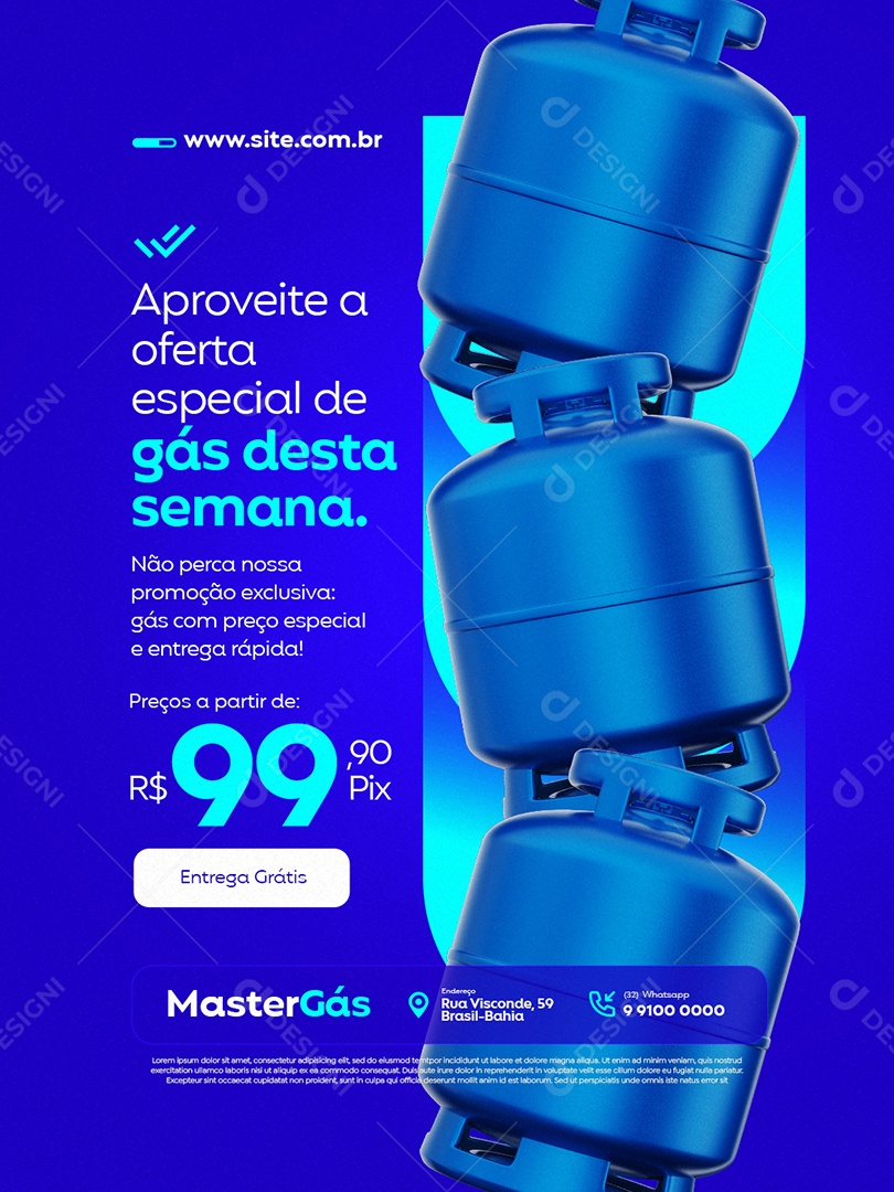 Distribuidor de Gás Aproveite a Oferta Especial de Gás Social Media PSD Editável