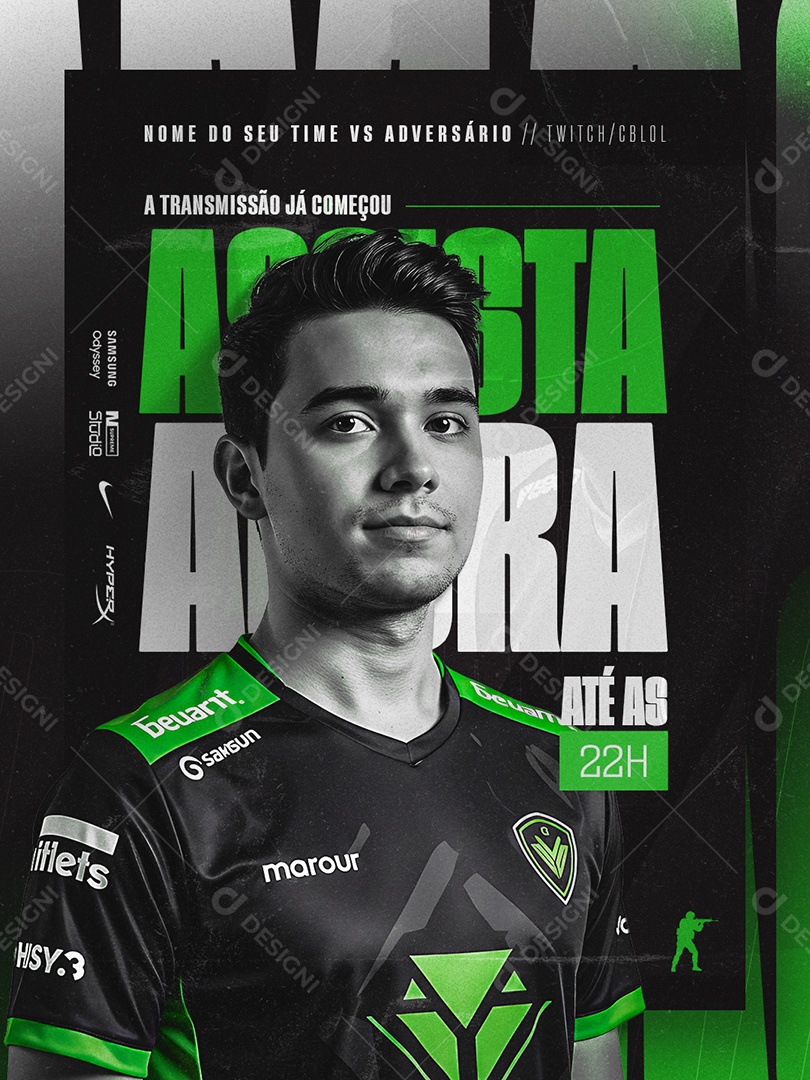 Esports Assista Agora A Transmissão Já Começou Social Media PSD Editável