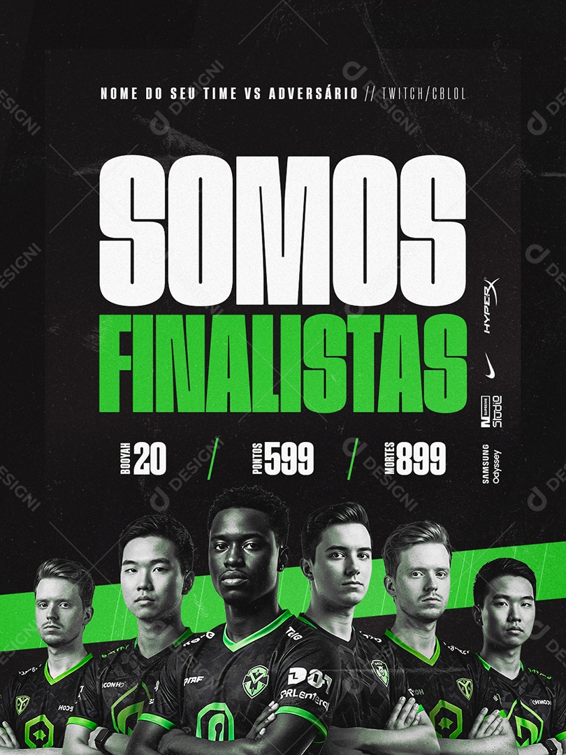 Esports Somos Finalistas Social Media PSD Editável