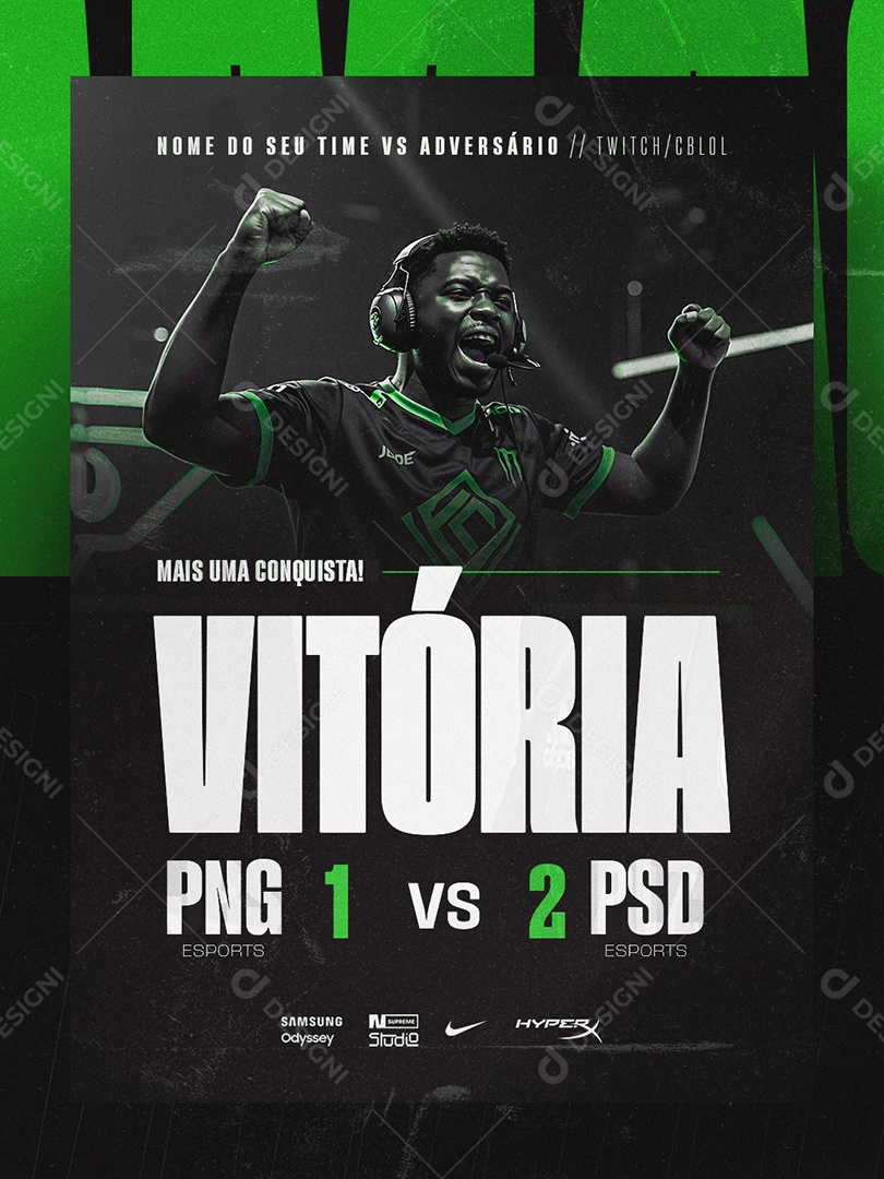Esports Mais Uma Conquista Vitõria Social Media PSD Editável