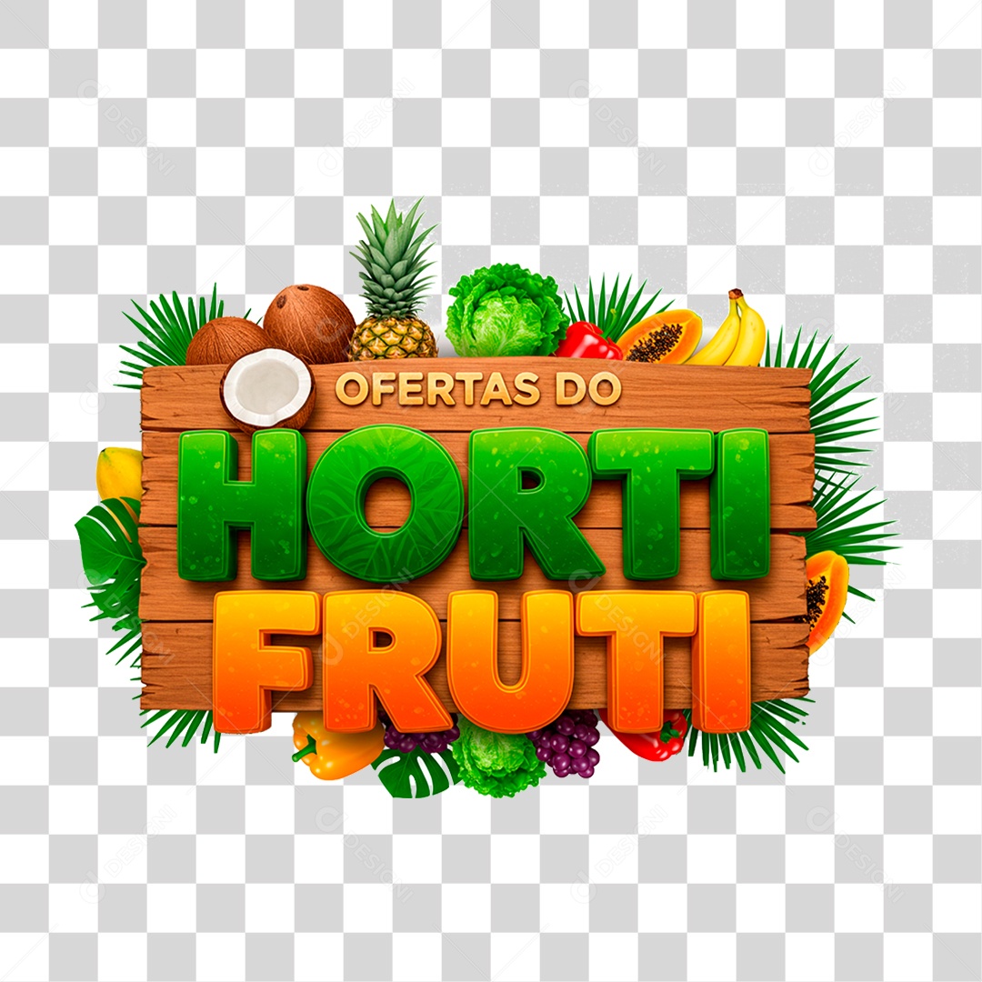 Selo 3D Ofertas do Hortifruti PNG Transparente
