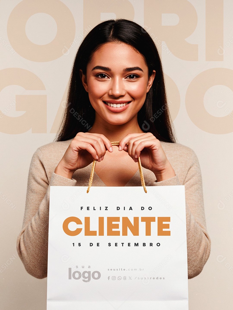 Feliz Dia do Cliente 15 de Setembro Social Media PSD Editável