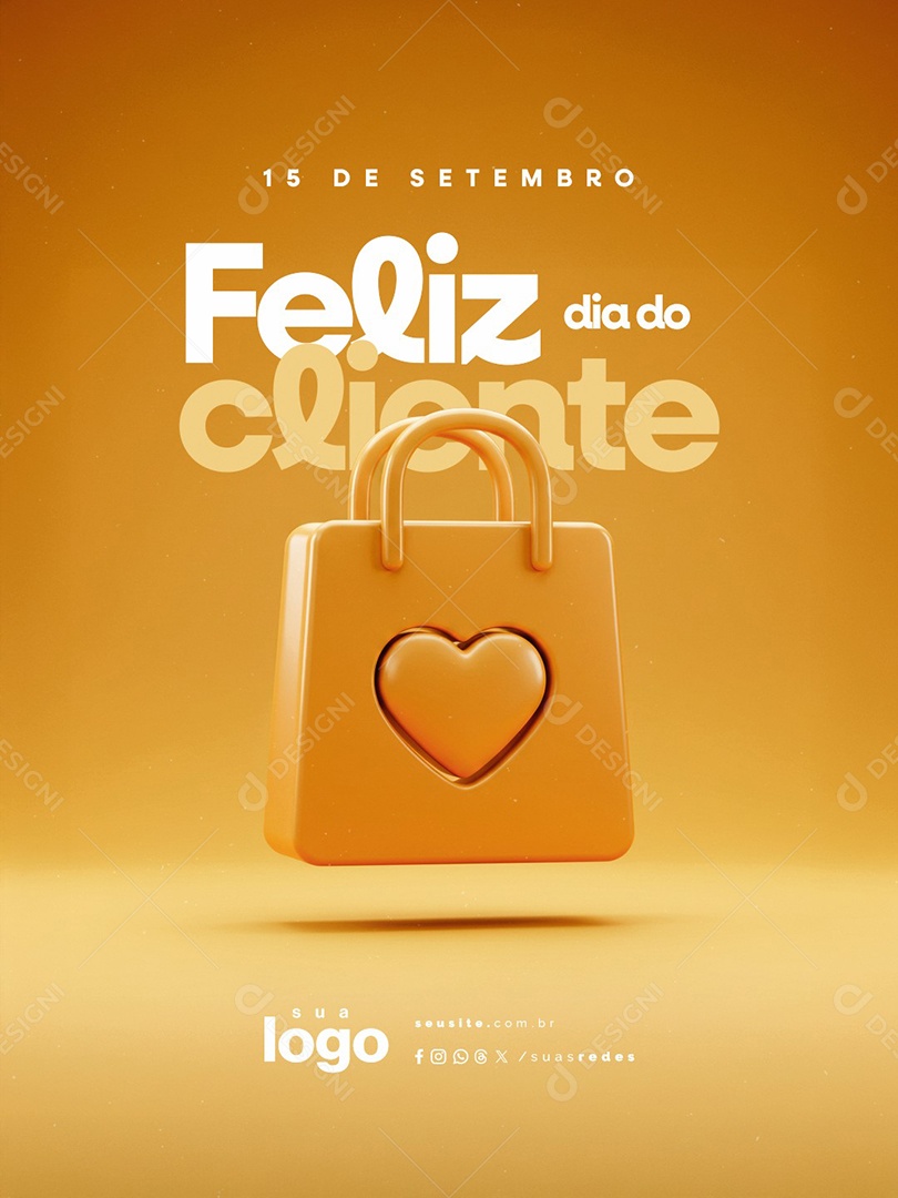 Feliz Dia do Cliente 15 de Setembro Social Media PSD Editável