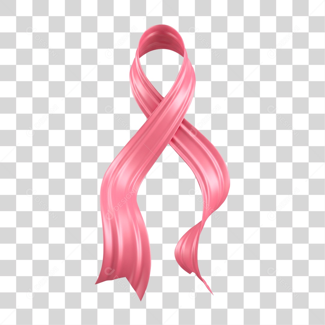 Laço Rosa Outubro Rosa PNG Transparente