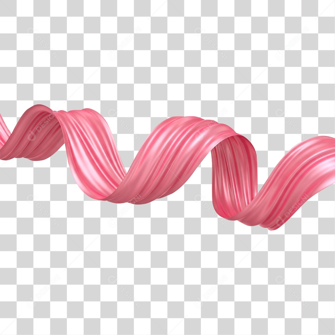 Fita Rosa Outubro Rosa PNG Transparente