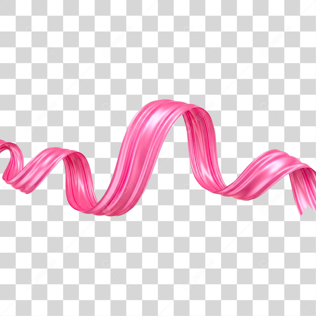 Fita Rosa Outubro Rosa PNG Transparente