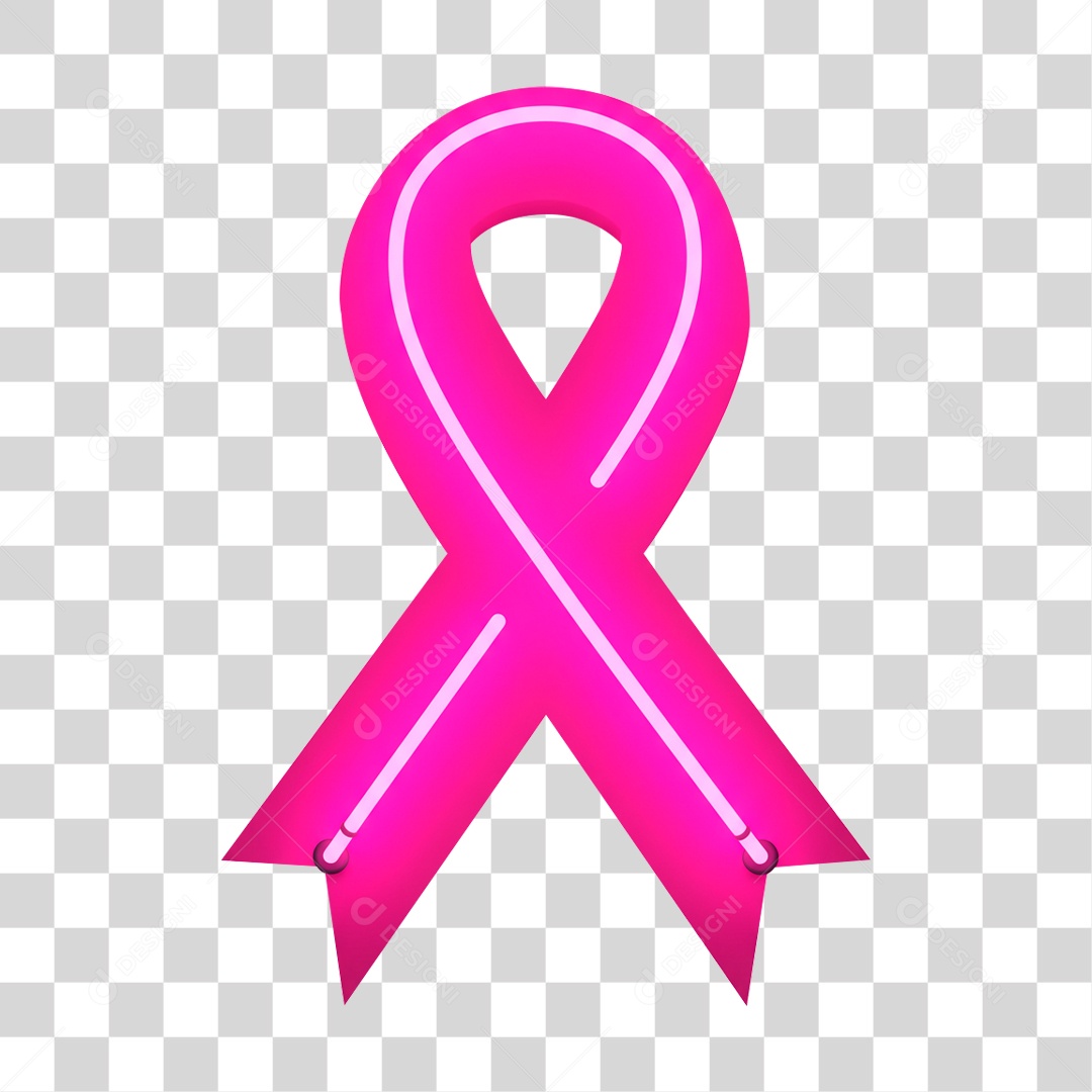 Laço Rosa Outubro Rosa PNG Transparente