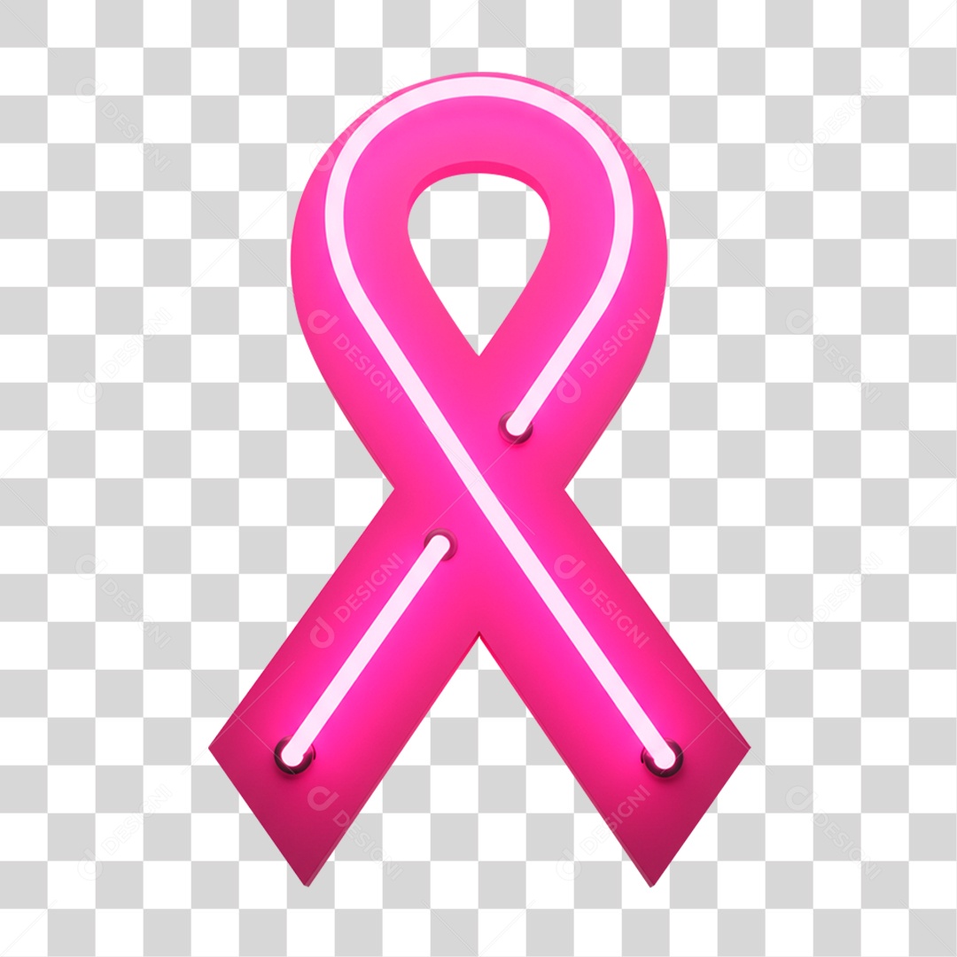 Laço Rosa Outubro Rosa PNG Transparente
