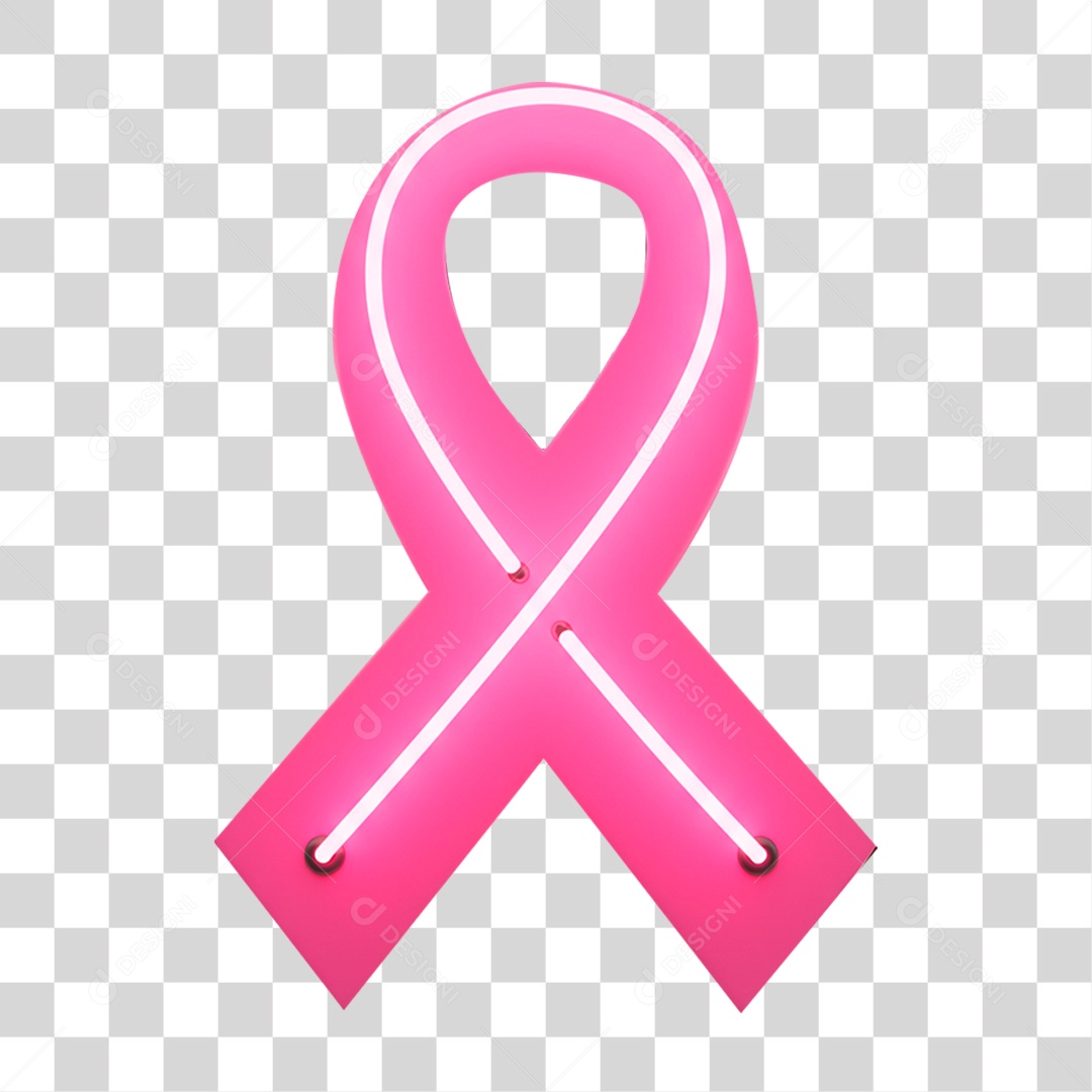 Laço Rosa Outubro Rosa PNG Transparente