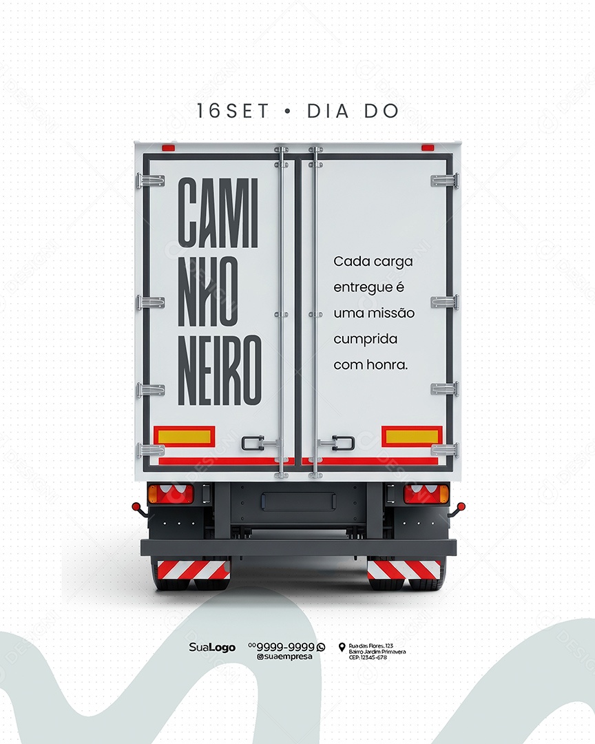 Dia do Caminhoneiro 16 de Setembro Social Media PSD Editável