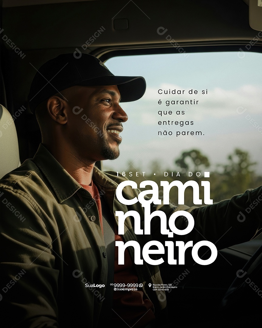 Dia do Caminhoneiro 16 de Setembro Social Media PSD Editável