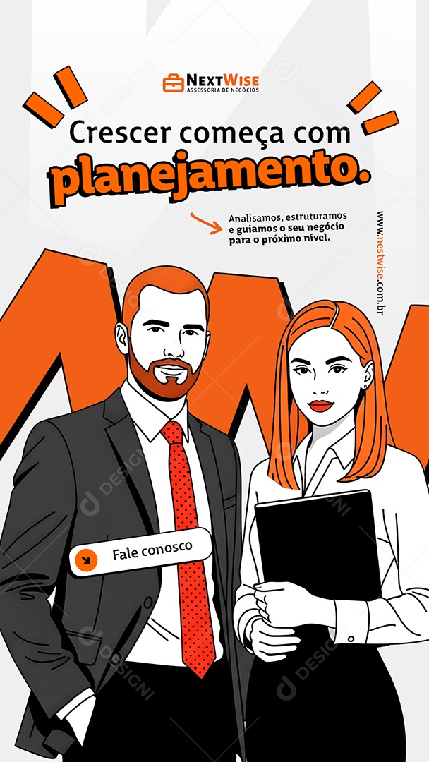 Story Assessoria de Negócios Crescer Começa Social Media PSD Editável