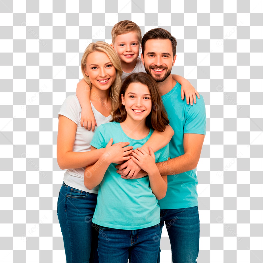 Família Feliz PNG Transparente