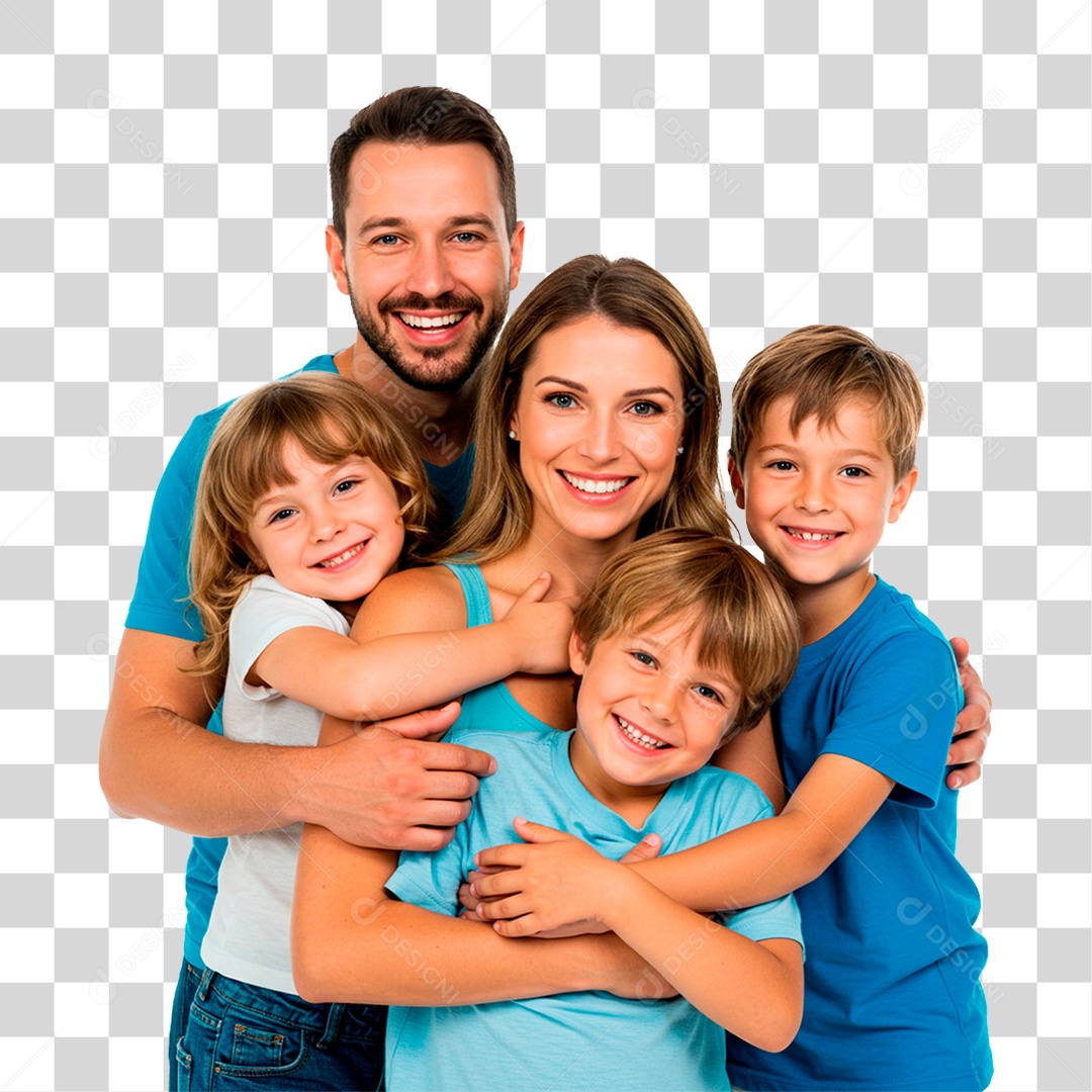 Família Feliz PNG Transparente