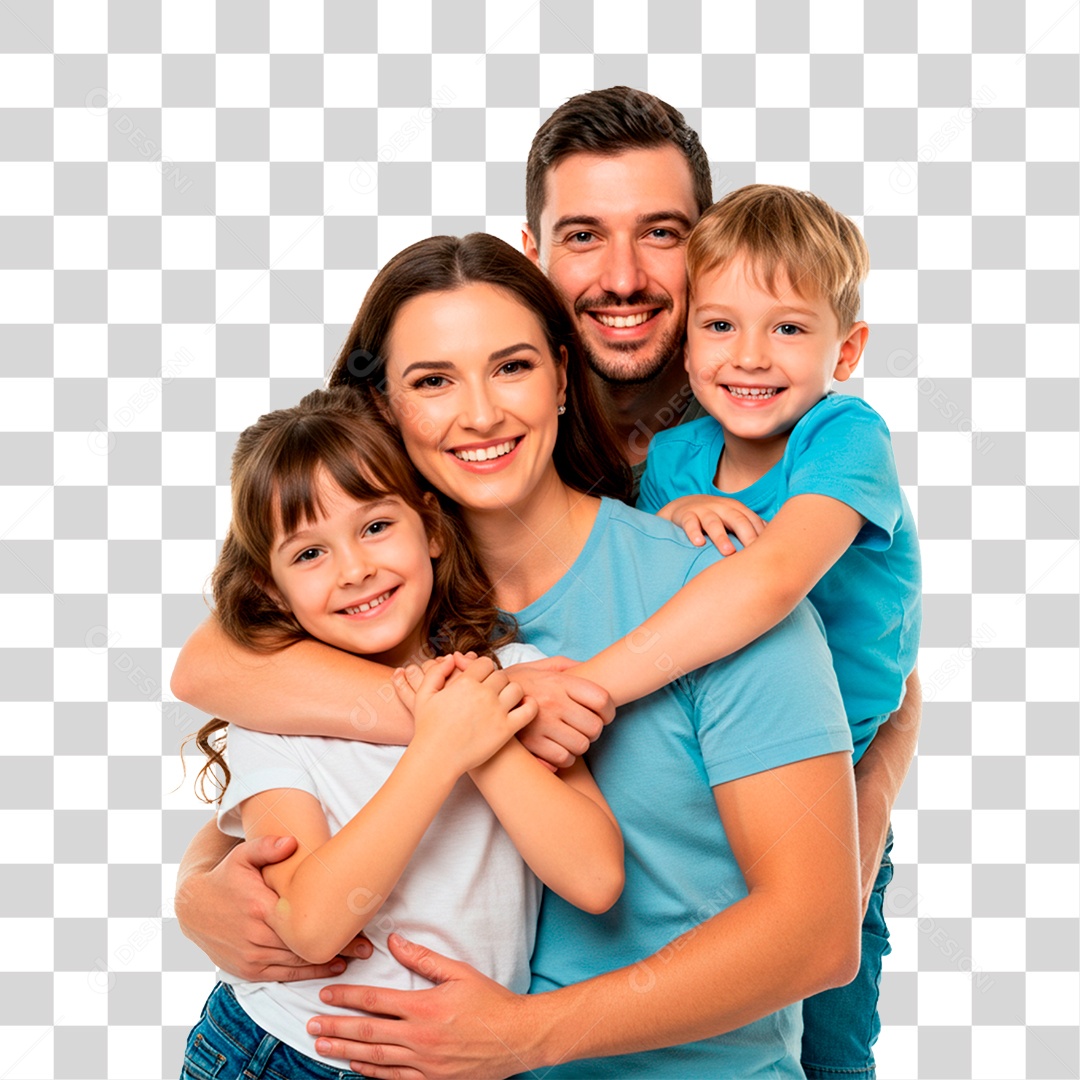 Família Feliz PNG Transparente