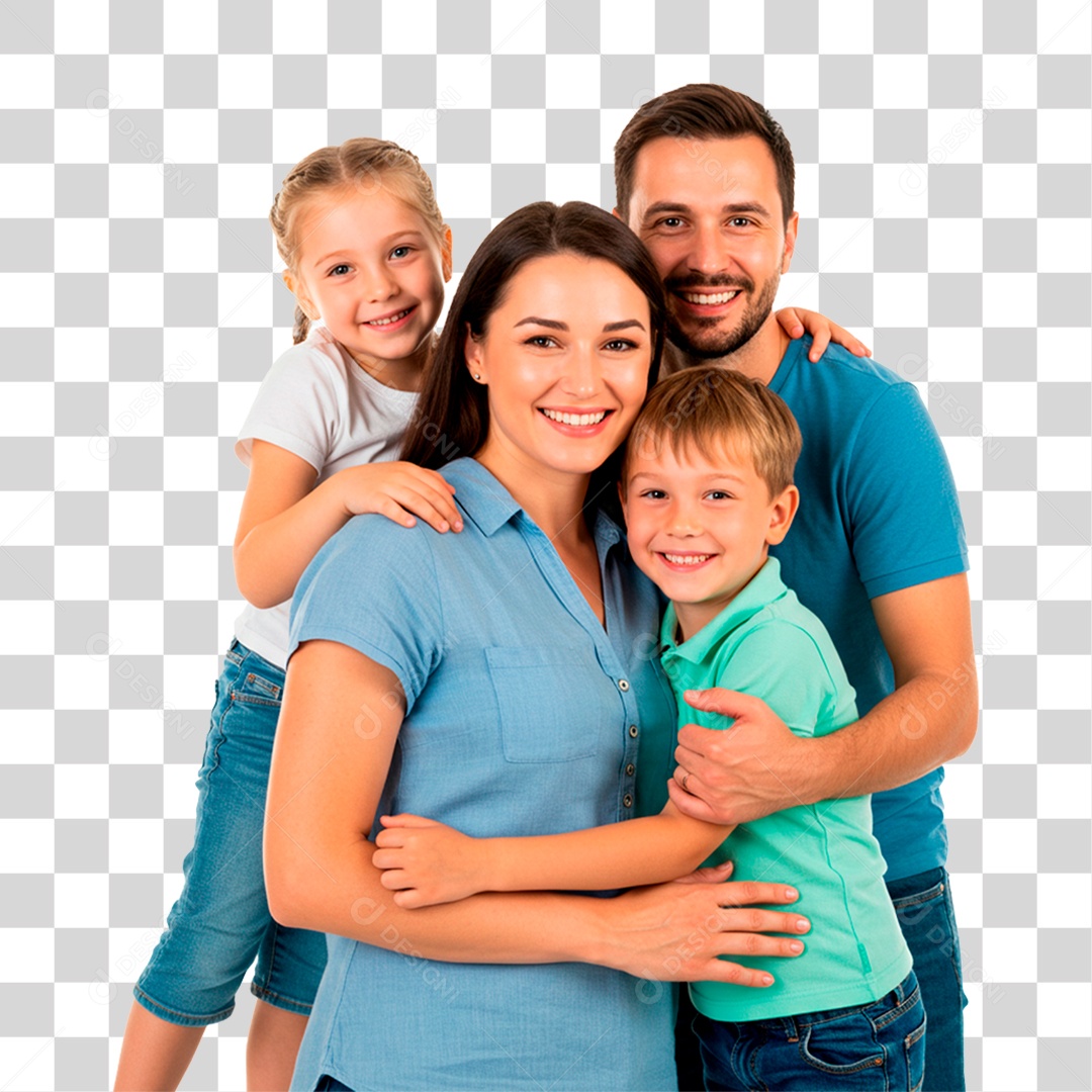 Família Feliz PNG Transparente