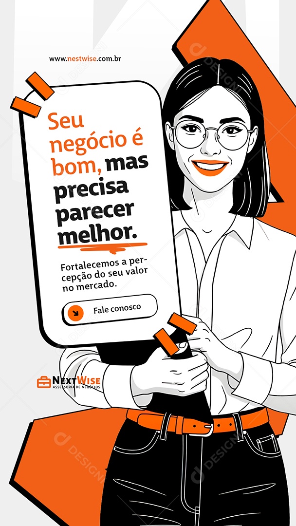 Story Assessoria de Negócios Seu Negócio é Bom Social Media PSD Editável