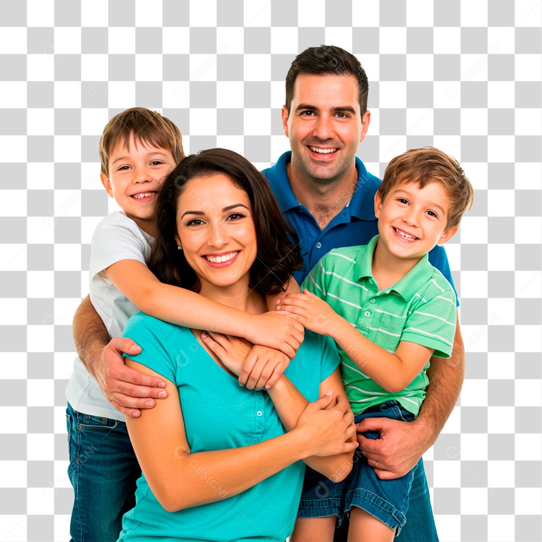 Família Feliz PNG Transparente