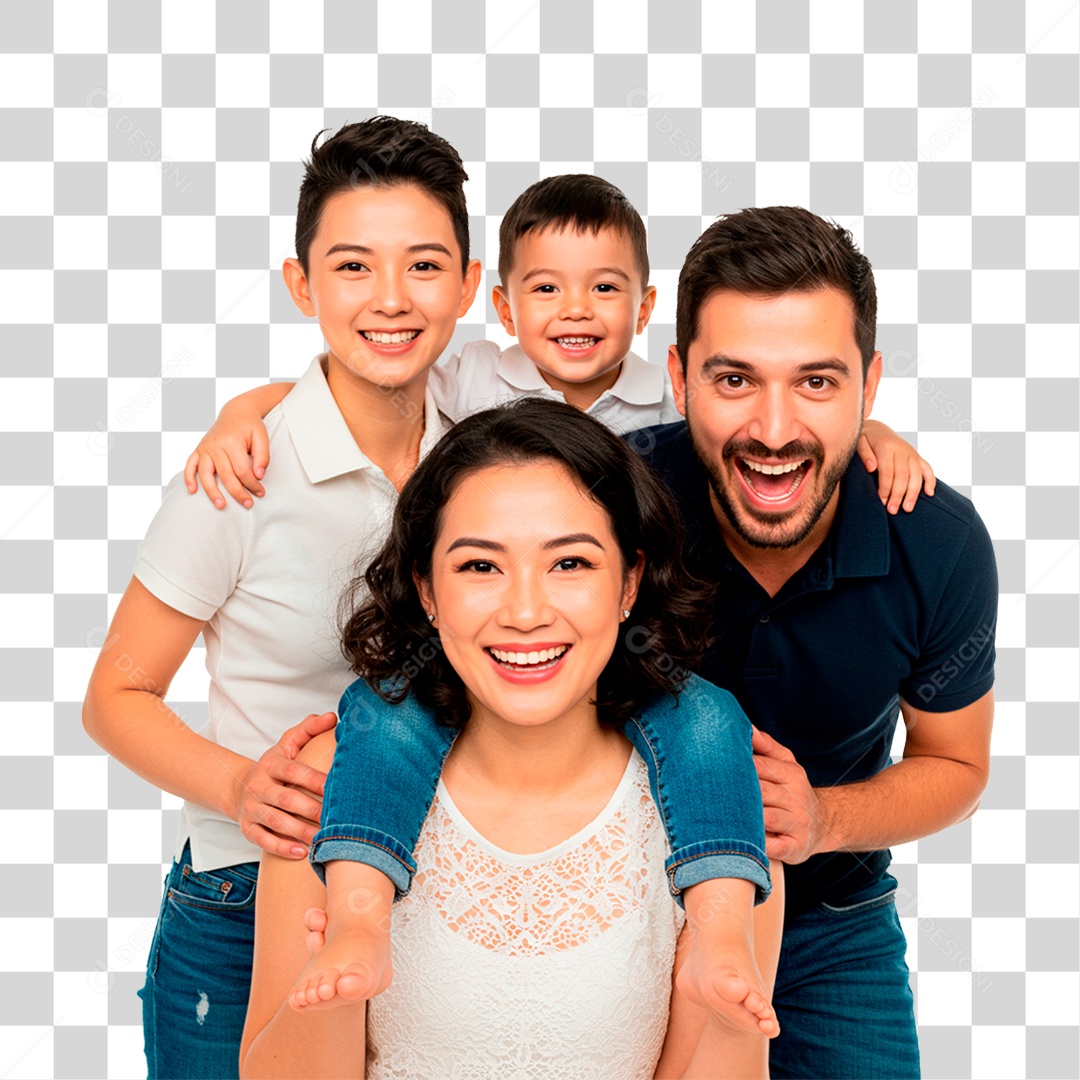 Família Feliz PNG Transparente