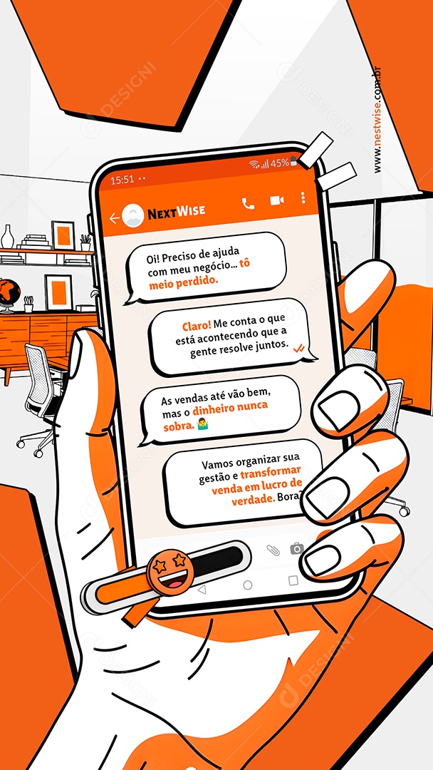 Story Assessoria de Negócios Atendimento Social Media PSD Editável