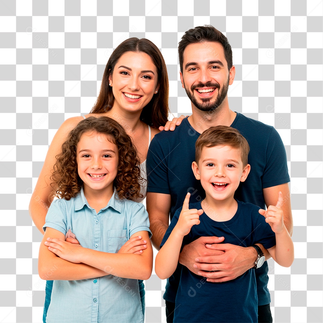 Família Feliz PNG Transparente
