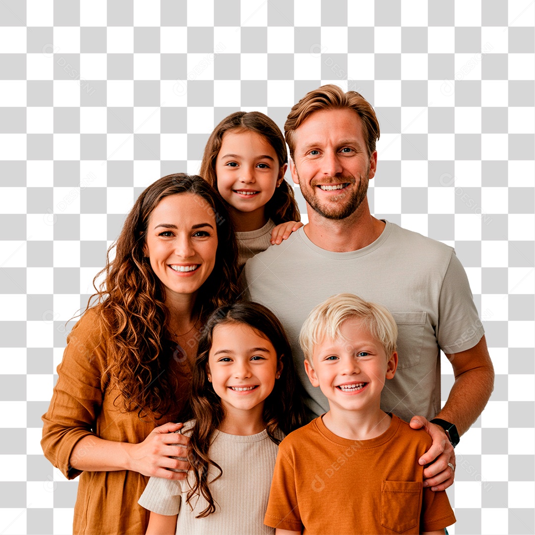 Família Feliz PNG Transparente