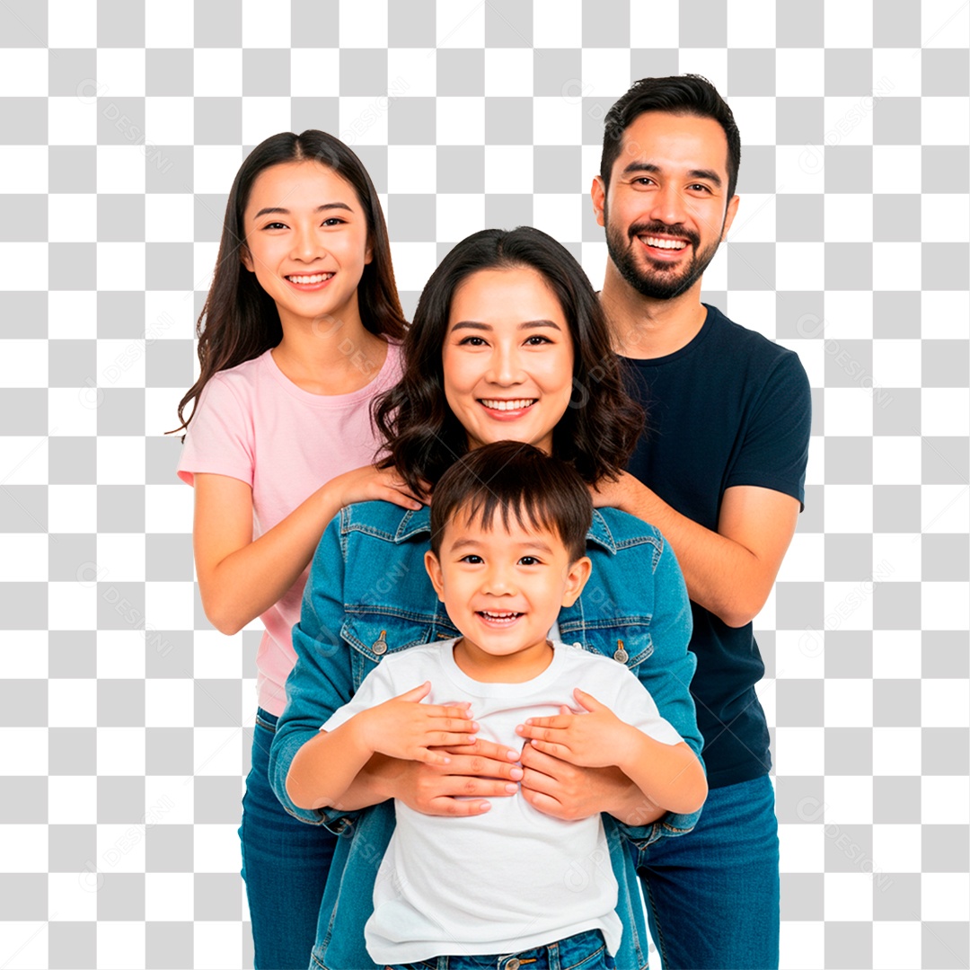 Família Feliz PNG Transparente