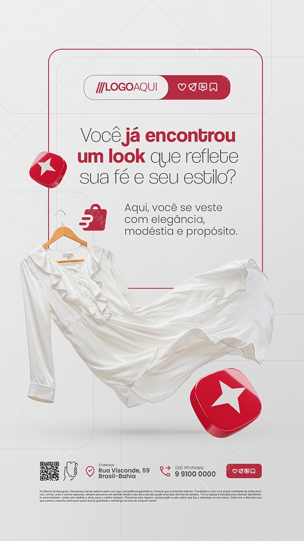 Story Loja Cristã Você Já Encontrou um Look Social Media PSD Editável