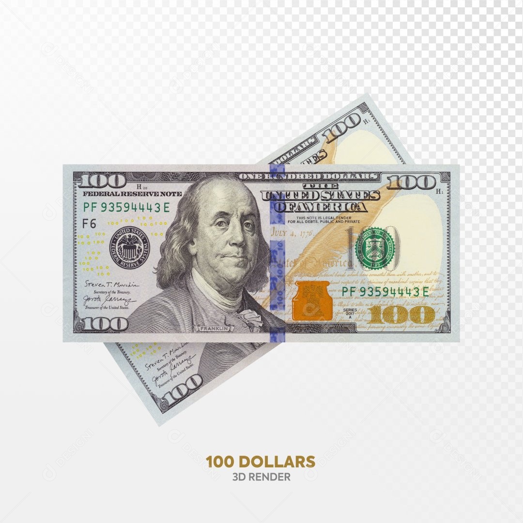 Notas de 100$ Dólares Elemento 3D