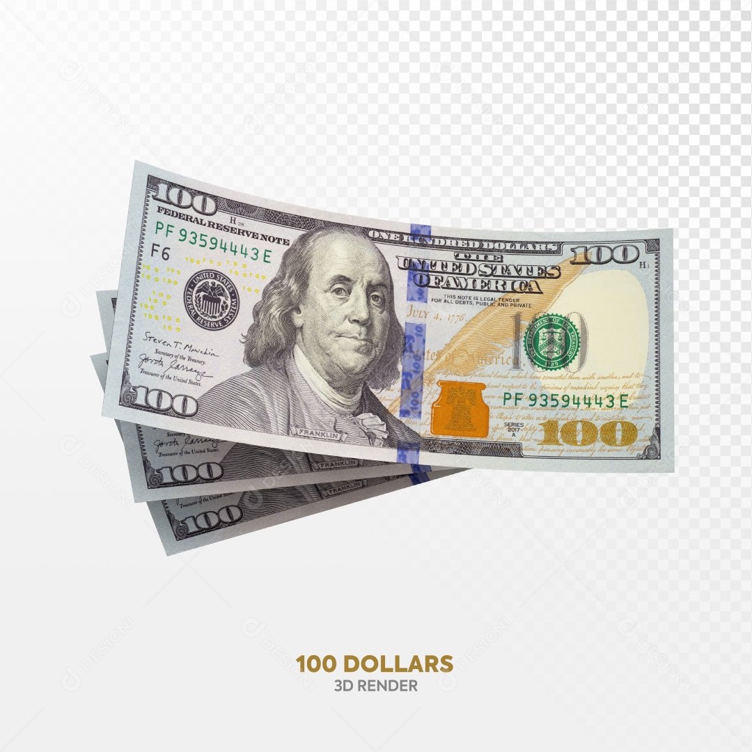 Notas de 100$ Dólares Elemento 3D