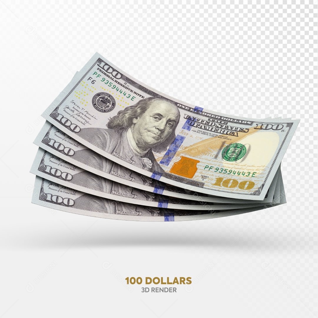 Notas de 100$ Dólares Elemento 3D