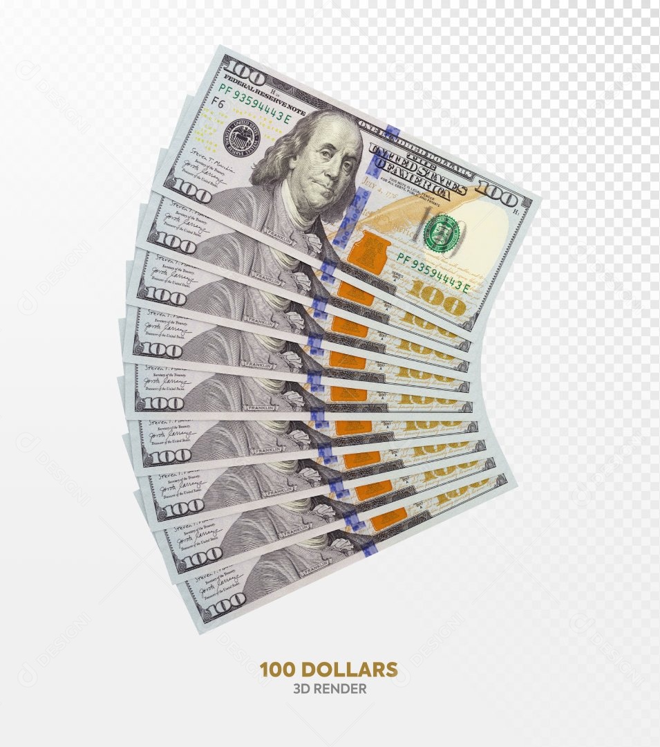 Notas de 100$ Dólares Elemento 3D
