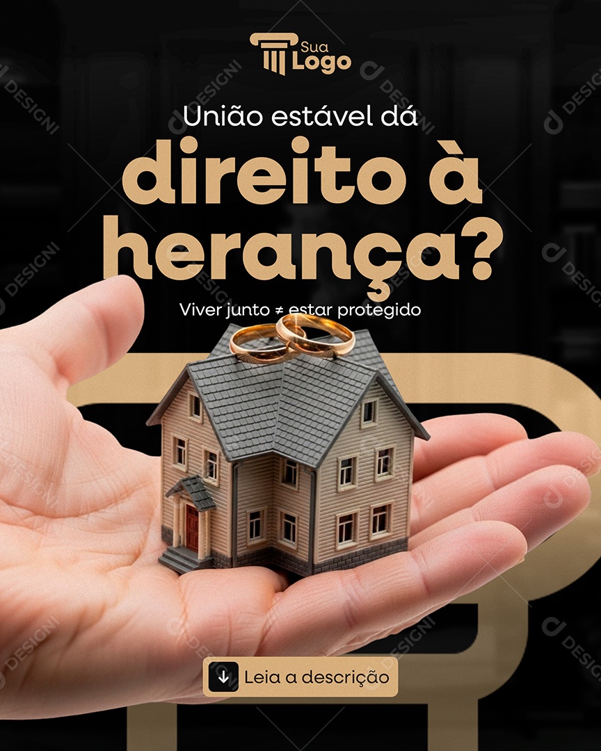 Advocacia Direito á Herança Social Media PSD Editável