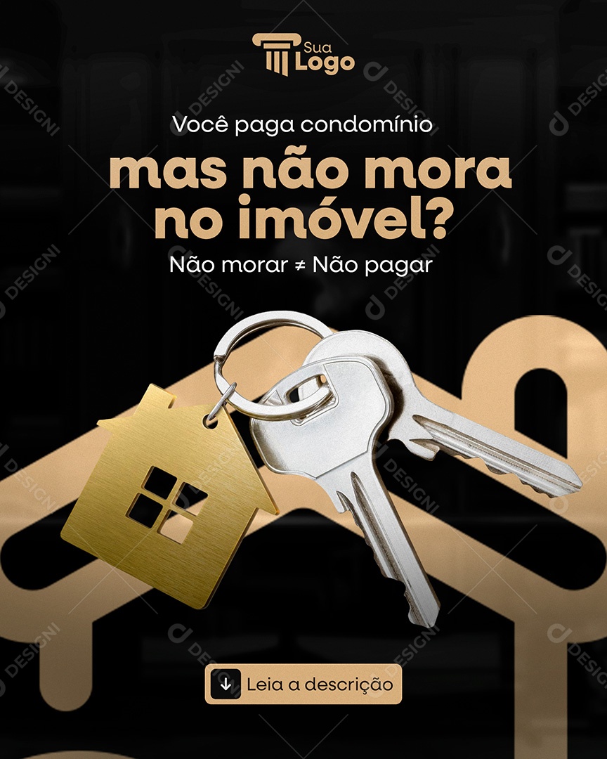 Advocacia Mas Não Mora no Imóvel Social Media PSD Editável