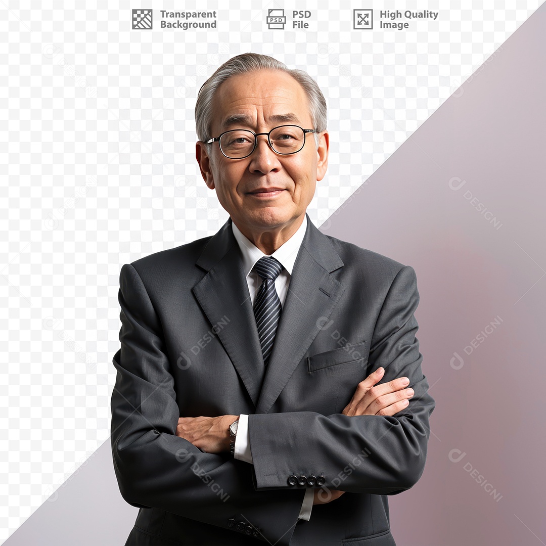 Homem De Terno Sorridente Para Composição PSD Editável