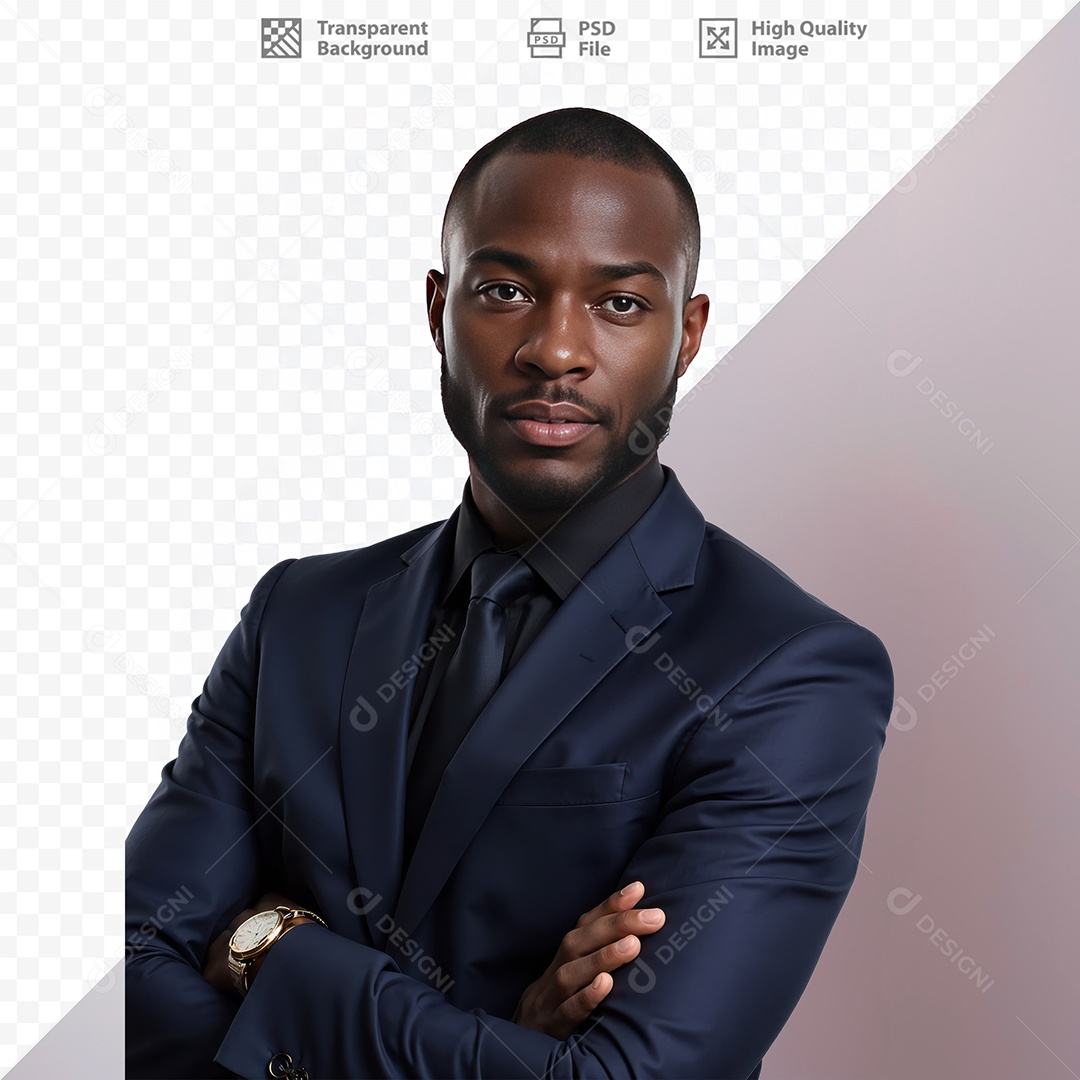 Homem De Terno Sorridente Para Composição PSD Editável