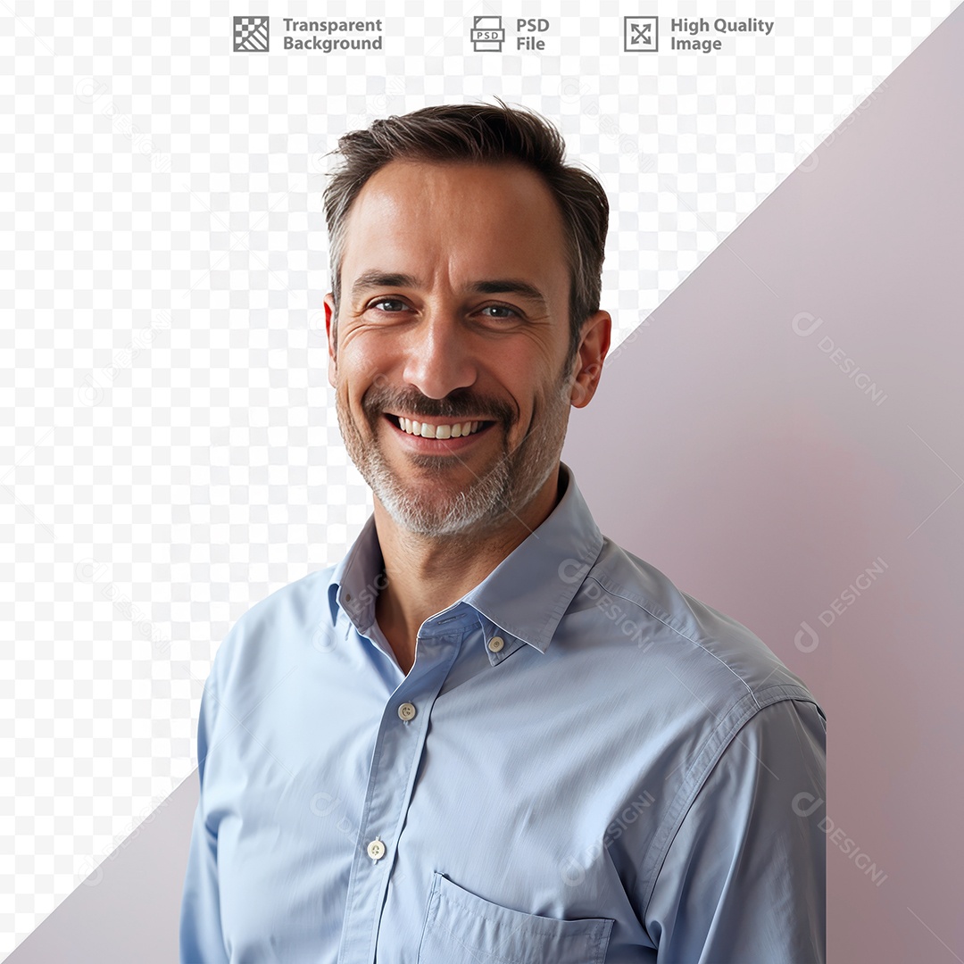 Homem De Terno Sorridente Para Composição PSD Editável