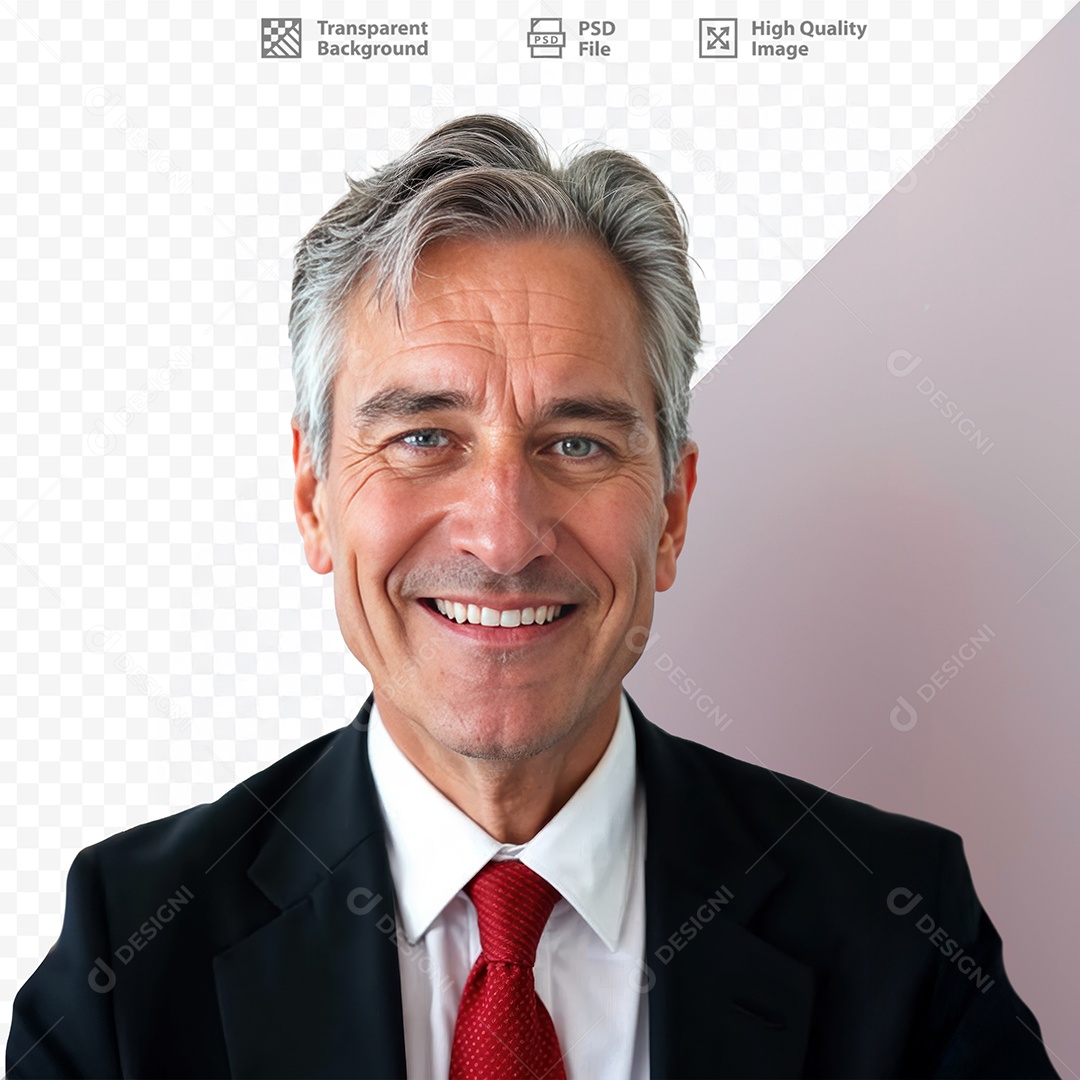 Homem De Terno Sorridente Para Composição PSD Editável