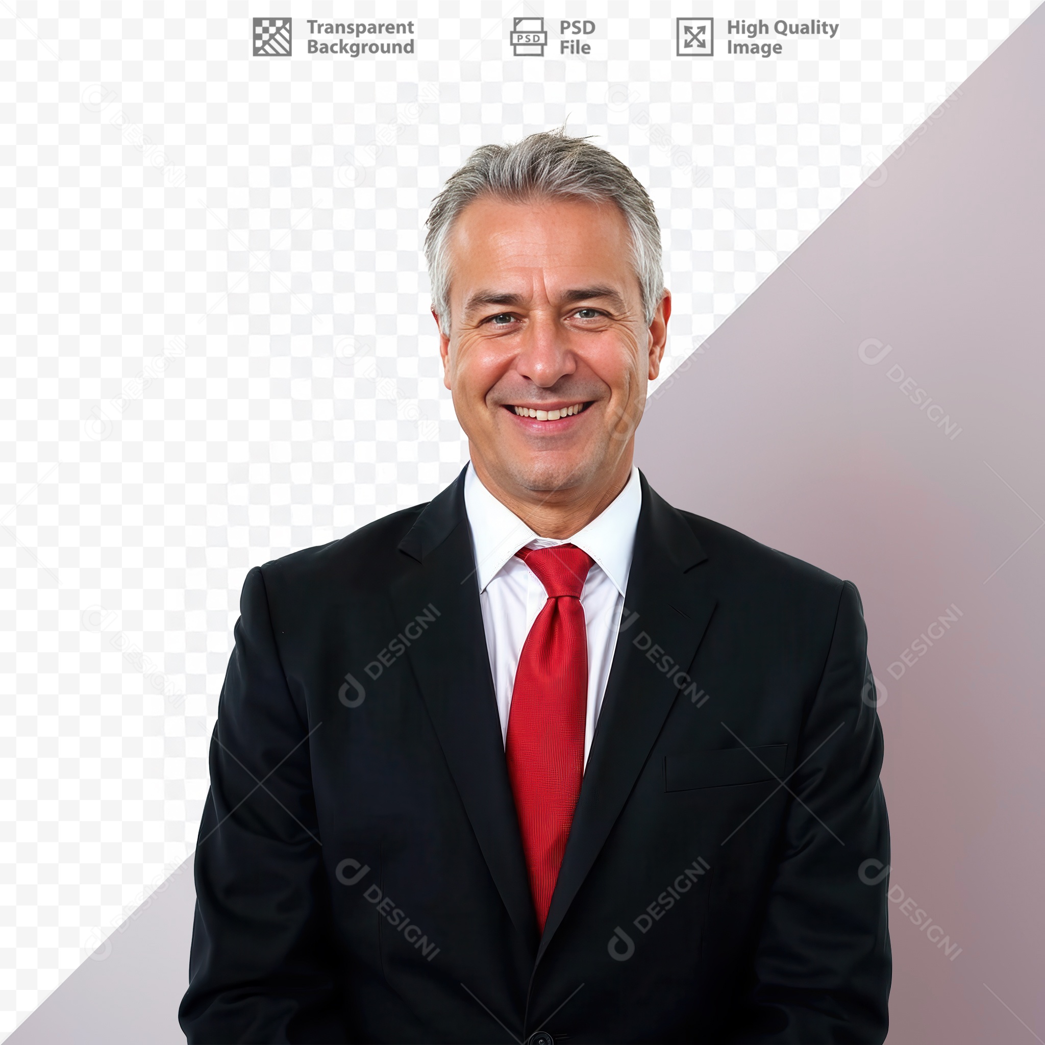 Homem De Terno Sorridente Para Composição PSD Editável