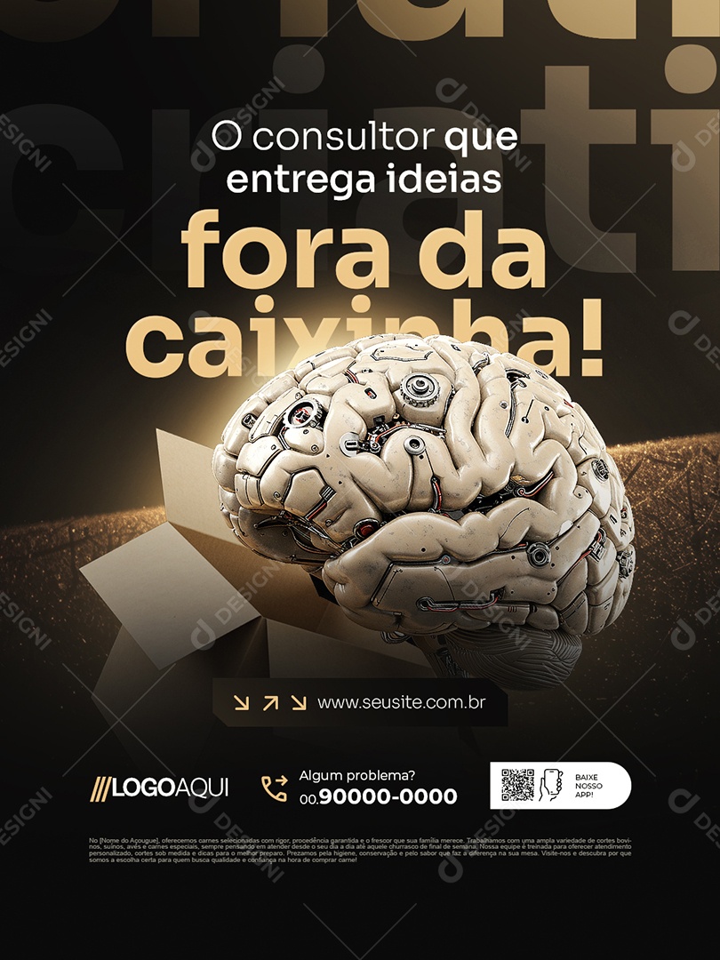 Consultor Criativo Entrega Ideias Fora da Caixinha Social Media PSD Editável