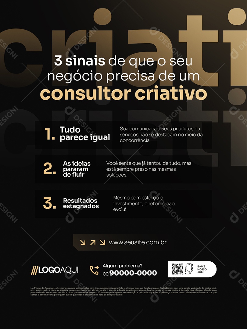 Três Sinais de Que o Seu Negócio Precisa de Um Consultor Criativo Social Media PSD Editável